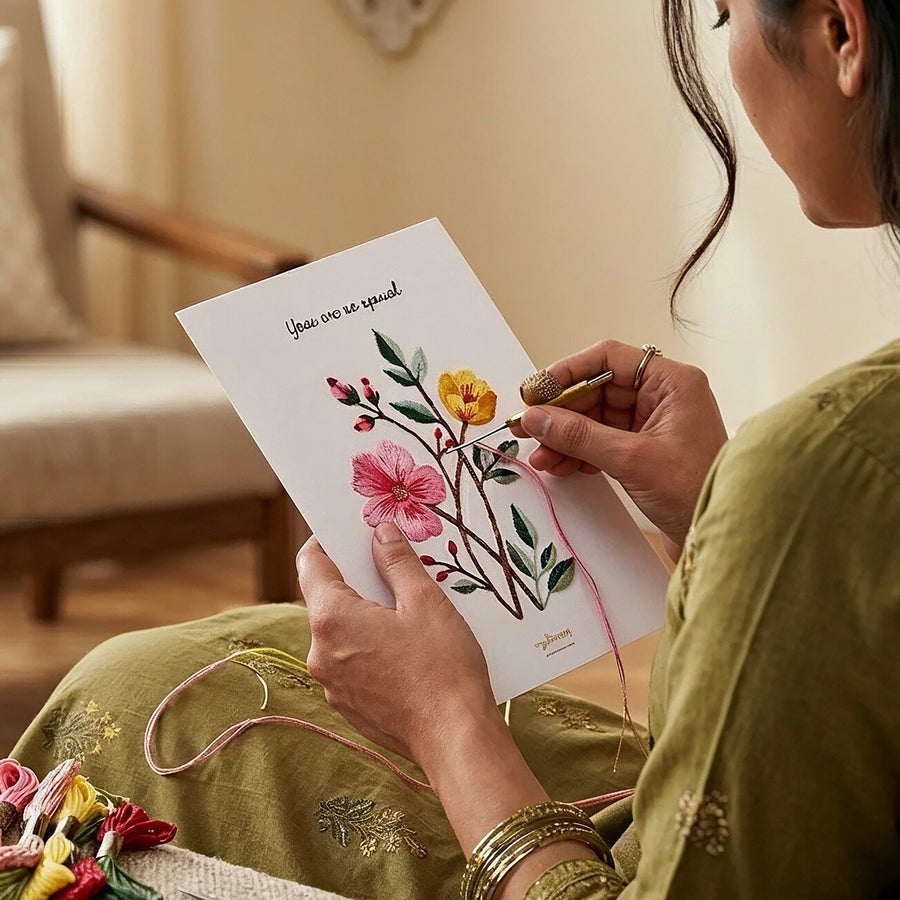 DIY   Embroidery   Card